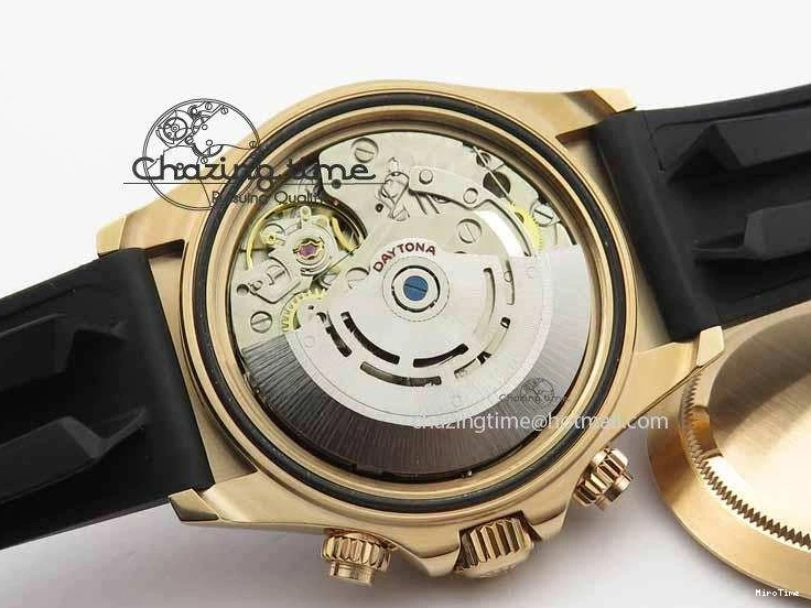 MiroTime 0110 Daytona 116515 Noob 1:1 Best Edition White Dial On Black Rubber Strap A7750 (Free Extra Strap) MultiPurpose 3739